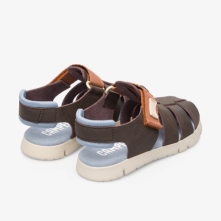 Camper Mira Sandals Dark Brown - Kids Singapore JEIWNO-015